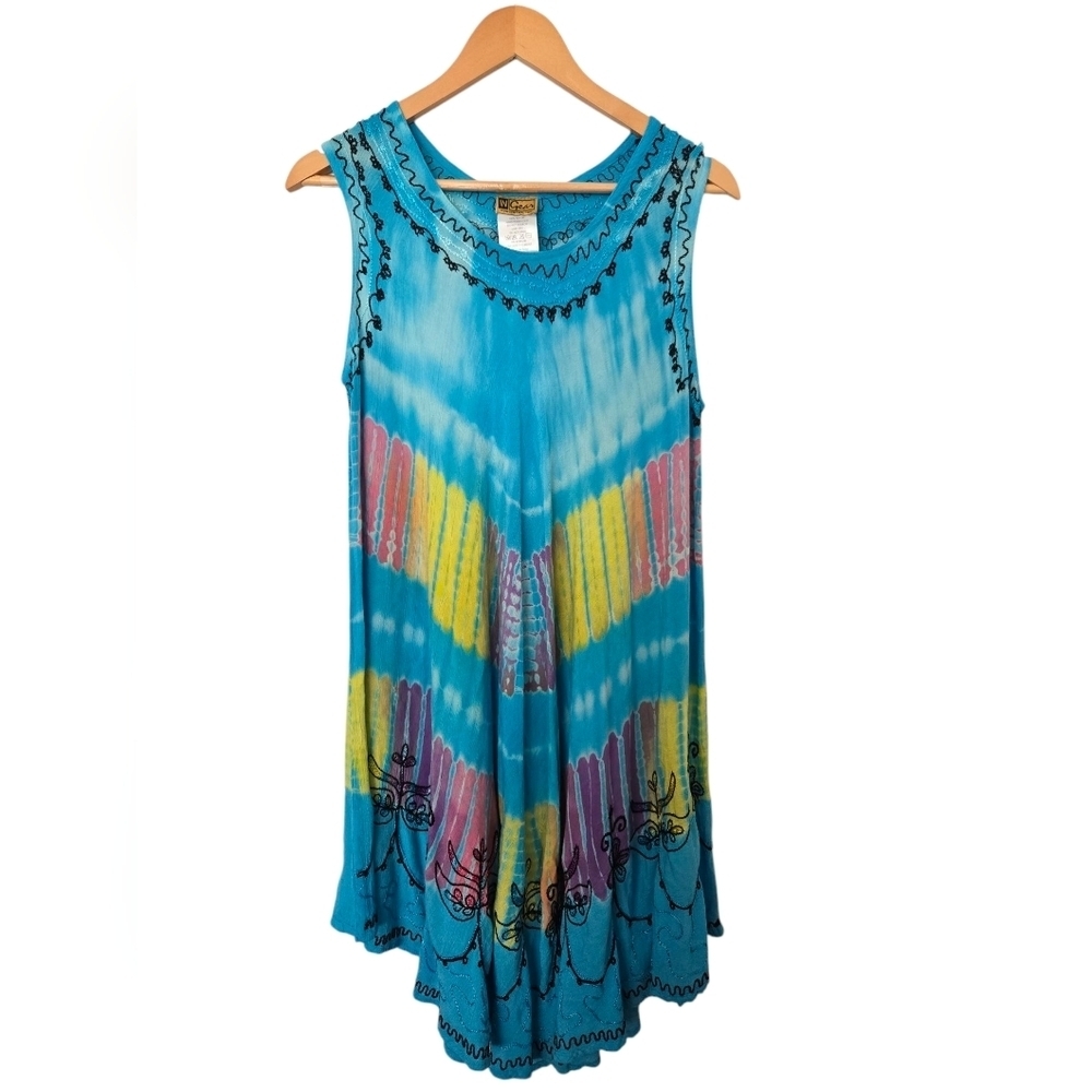 InGear Blue Embroidered Swimsuit Cover One Size